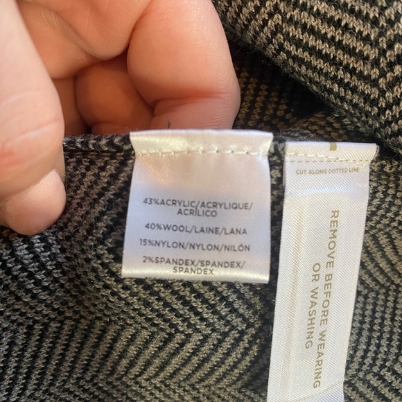 Ann Taylor Luxe Herringbone knit Sweater Blazer wool blend - Picture 7 of 9